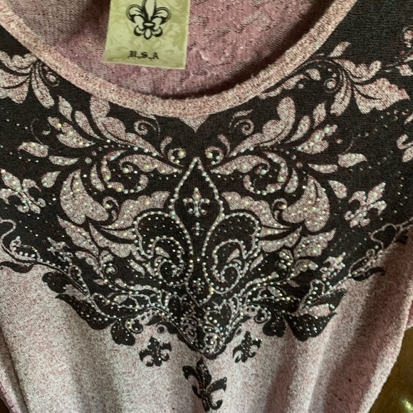 Vocal Short sleeve T-shirt with rhinestones size medium - Picture 2 of 8